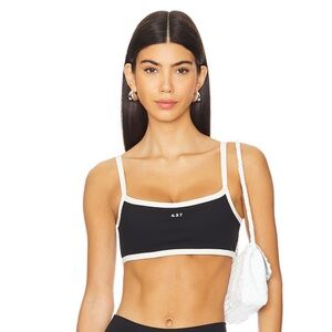 NWOT 437 Micro Bra in Black and White Size Small